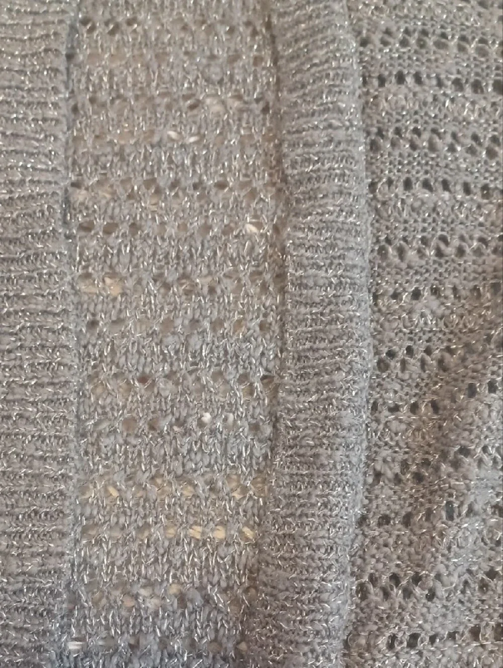 Justice Metallic Knit Hooded Cardigan - Charcoal Gray